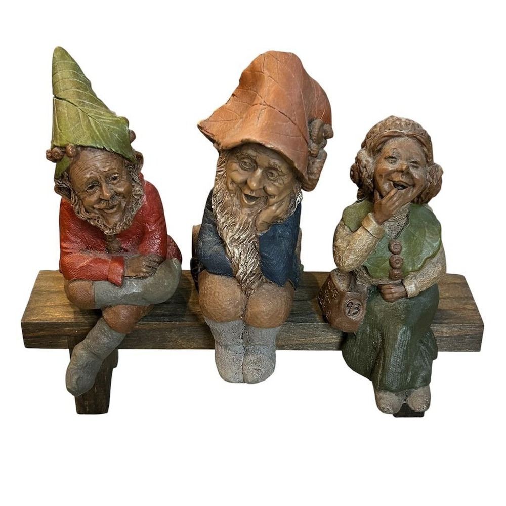 Tom Clark Gnome Figurines Set of 3 Vintage Whimsy Garden Decor 1984‎